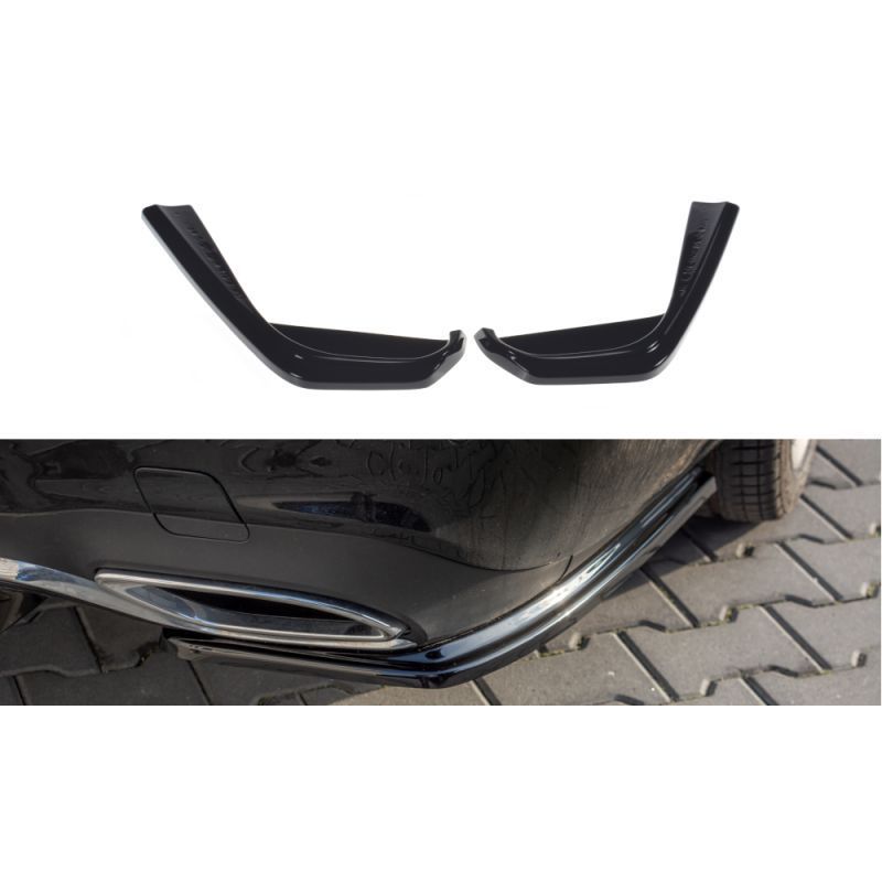 Maxton Rear Side Splitters Mercedes-Benz E43 AMG / AMG-Line W213 Gloss Black, W213