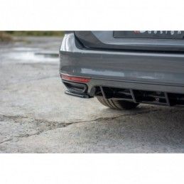 Maxton Rear Side Splitters Volkswagen Passat R-Line B8 Gloss Black, Passat B8