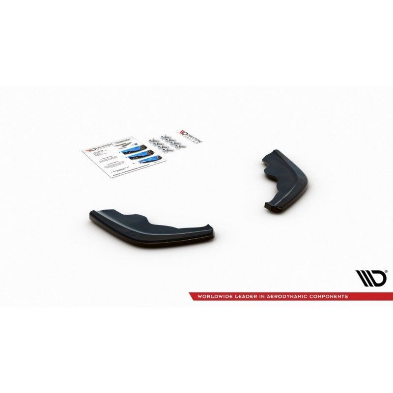 Maxton Rear Side Splitters V.1 for BMW 1 F40 M-Pack Gloss Black, Serie 1 F40