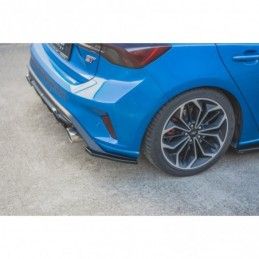 Maxton Rear Side Splitters V.1 Ford Focus ST Mk4 Gloss Black, Focus Mk4 / ST-Line