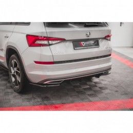 Maxton Rear Side Splitters Skoda Kodiaq Mk1 Sportline Gloss Black, Kodiaq