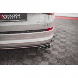 Maxton Rear Side Splitters Skoda Kodiaq Mk1 Sportline Gloss Black, Kodiaq