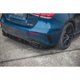 Maxton Rear Side Splitters Mercedes A35 AMG Hatchback W177 Gloss Black, CLASSE A