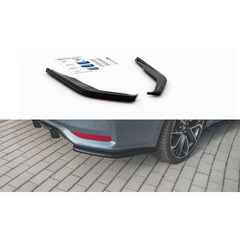 Maxton Rear Side Splitters Toyota Corolla XII Sedan Gloss Black, TOYOTA