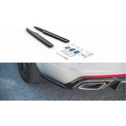 Maxton Rear Side Splitters V.2 Skoda Octavia RS Mk3/Mk3 FL Hatchback/Kombi Gloss Black, SKODA