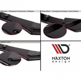Maxton Rear Side Splitters V.2 Skoda Octavia RS Mk3/Mk3 FL Hatchback/Kombi Gloss Black, SKODA
