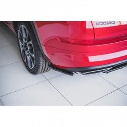 Maxton Rear Side Splitters Skoda Kodiaq RS Gloss Black, SKODA