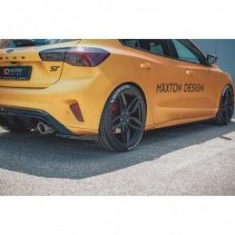 Maxton Rear Side Splitters V.3 Ford Focus ST Mk4 Gloss Black, FORD