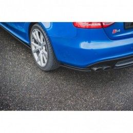 Maxton Rear Side Splitters Audi S4 / A4 S-Line B8 Sedan Gloss Black, A4/S4 B8