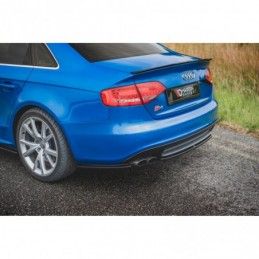 Maxton Rear Side Splitters Audi S4 / A4 S-Line B8 Sedan Gloss Black, A4/S4 B8