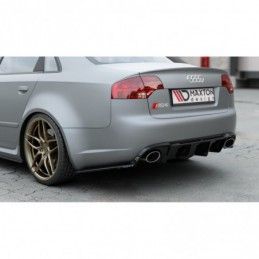 Maxton Rear Side Splitters V.2 Audi RS4 Sedan B7 Gloss Black, A4/S4 B7