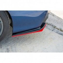 Maxton REAR SIDE SPLITTERS V.2 SUBARU WRX STI Gloss Black + Red, MAXTON DESIGN