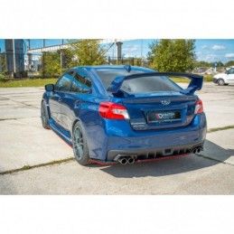 Maxton REAR SIDE SPLITTERS V.2 SUBARU WRX STI Gloss Black + Red, MAXTON DESIGN