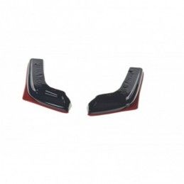 Maxton REAR SIDE SPLITTERS V.2 SUBARU WRX STI Gloss Black + Red, MAXTON DESIGN