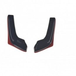 Maxton REAR SIDE SPLITTERS V.2 SUBARU WRX STI Gloss Black + Red, MAXTON DESIGN