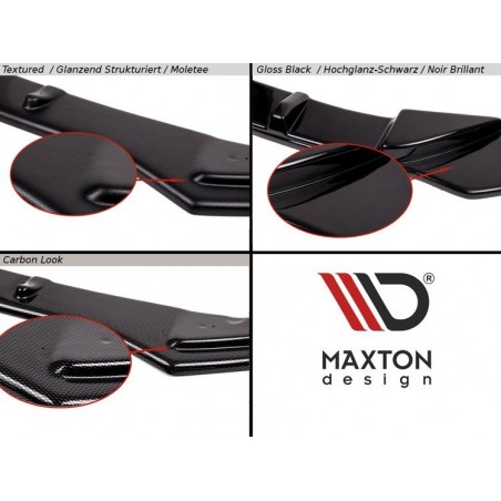 Maxton REAR SIDE SPLITTERS V.2 SUBARU WRX STI Gloss Black + Red, MAXTON DESIGN