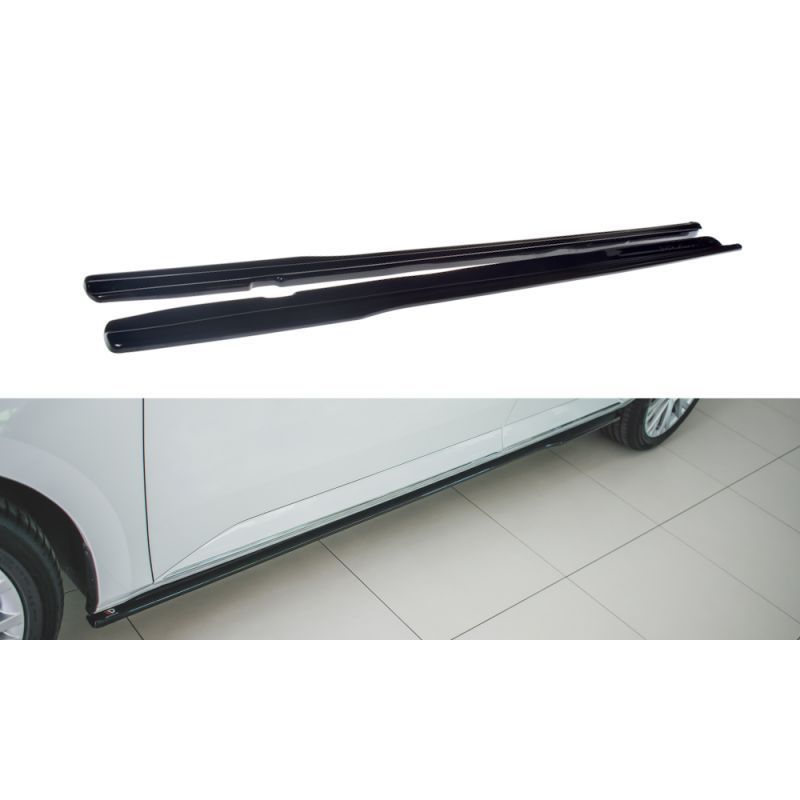 Maxton Side Skirts Diffusers Skoda Superb Mk3 FL Gloss Black, Superb