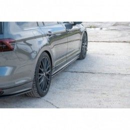 Maxton Side skirts Diffusers Volkswagen Passat R-Line B8 Gloss Black, Passat B8