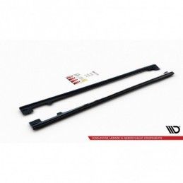 Maxton Side skirts Diffusers Volvo V40 Gloss Black, V40