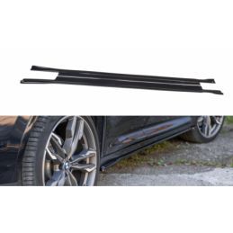 Maxton Side skirts Diffusers for BMW X4 M-Pack G02 Gloss Black, X4 G02