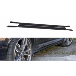 tuning Side skirts Diffusers for BMW X4 M-Pack G02 Gloss Black