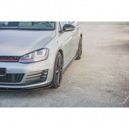 Maxton Side Skirts Diffusers V.2 VW Golf 7 GTI (narrow) Gloss Black, Golf 7