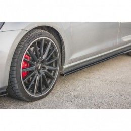 Maxton Side Skirts Diffusers V.2 VW Golf 7 GTI (narrow) Gloss Black, Golf 7