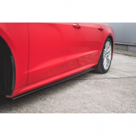 Maxton Side Skirts Diffusers Audi A7 C8 S-Line / S7 C8 Gloss Black, A7/ S7 / RS7 - C8