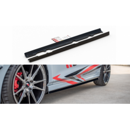 tuning Side Skirts Diffusers V.2 Ford Fiesta Mk8 ST / ST-Line Gloss Black