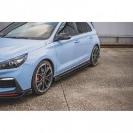 Maxton Side Skirts Diffusers V.5 Hyundai I30 N Mk3 / Mk3 FL Hatchback/ Fastback Gloss Black, Hyundai