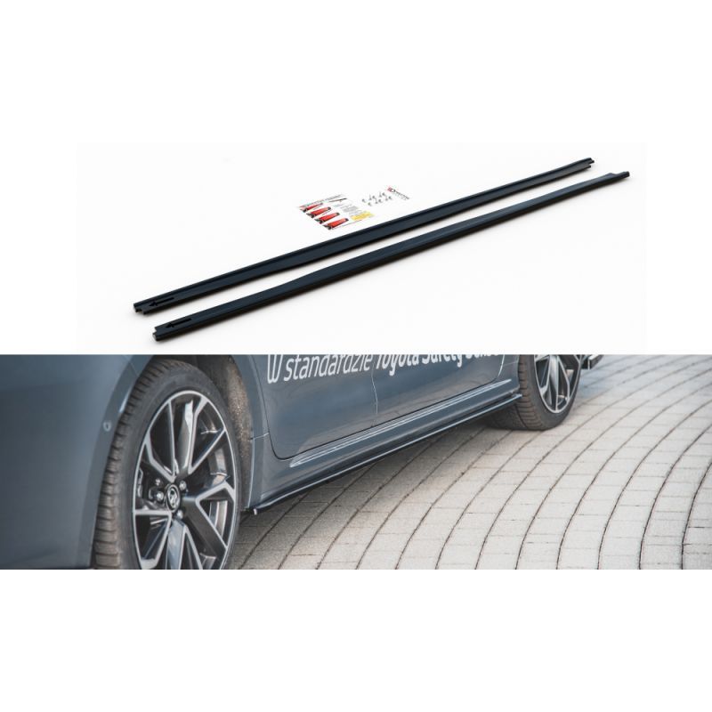 Maxton Side Skirts Diffusers Toyota Corolla XII Sedan Gloss Black, TOYOTA