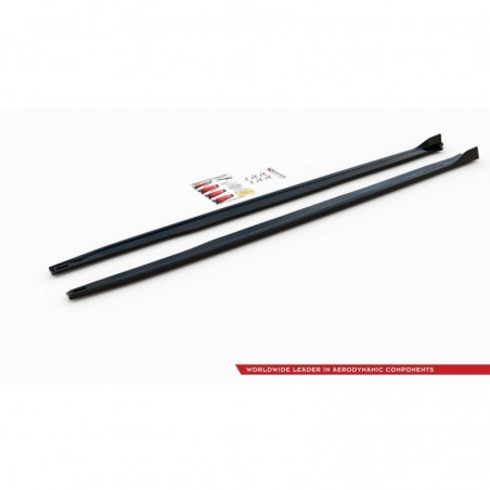 Maxton Side Skirts Diffusers Toyota Corolla XII Touring Sports Gloss Black, TOYOTA