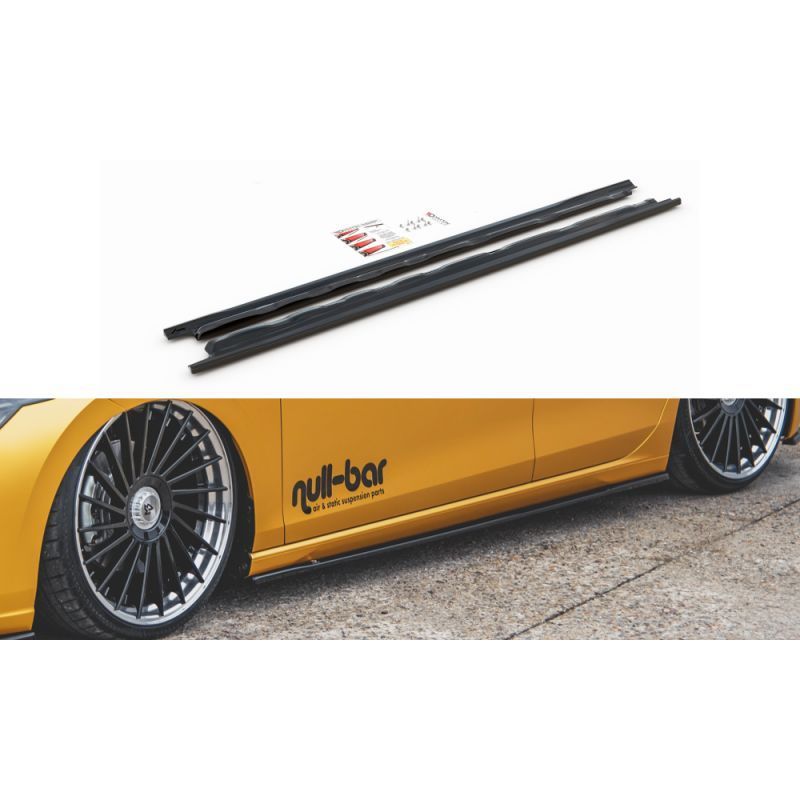 Maxton Side Skirts Diffusers V.1 VW Golf 8 Gloss Black, Golf 8