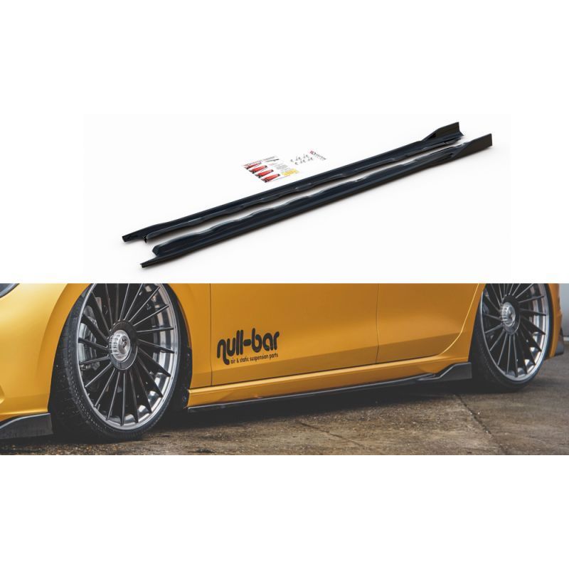 Maxton Side Skirts Diffusers V.2 VW Golf 8 Gloss Black, Golf 8