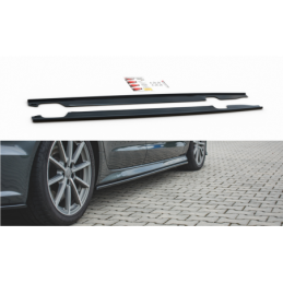 Maxton Side Skirts Diffusers Audi S6 / A6 S-Line C7 FL  Gloss Black, A7/ S7 / RS7 - C7
