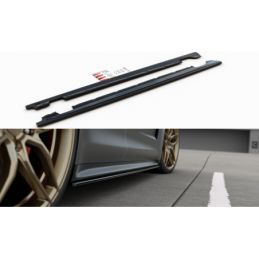 Maxton Side Skirts Diffusers Porsche Panamera GTS 971 Gloss Black, Panamera