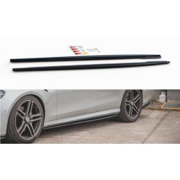 Maxton Side Skirts Diffusers Mercedes-Benz E63 AMG Estate/Sedan S213/W213 Gloss Black, MERCEDES