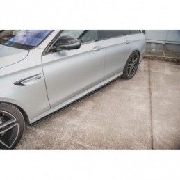 Maxton Side Skirts Diffusers Mercedes-Benz E63 AMG Estate/Sedan S213/W213 Gloss Black, MERCEDES