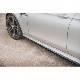 Maxton Side Skirts Diffusers Mercedes-Benz E63 AMG Estate/Sedan S213/W213 Gloss Black, MERCEDES