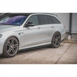 Maxton Side Skirts Diffusers Mercedes-Benz E63 AMG Estate/Sedan S213/W213 Gloss Black, MERCEDES