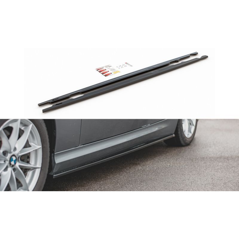 Maxton Side Skirts Diffusers BMW 3 E90/E91 Facelift Gloss Black, Serie 3 E90/ E91