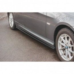 Maxton Side Skirts Diffusers BMW 3 E90/E91 Facelift Gloss Black, Serie 3 E90/ E91