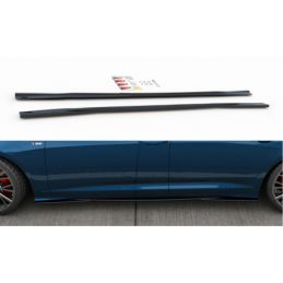 Maxton Side Skirts Diffusers Aud A6 S-Line / S6 C8 Gloss Black, A6/S6/RS6 C8