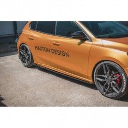 Maxton Side Skirts Diffusers V.4 Ford Focus ST / ST-Line Mk4 Gloss Black, FORD