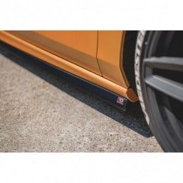 Maxton Side Skirts Diffusers V.5 Ford Focus ST / ST-Line Mk4 Gloss Black, FORD