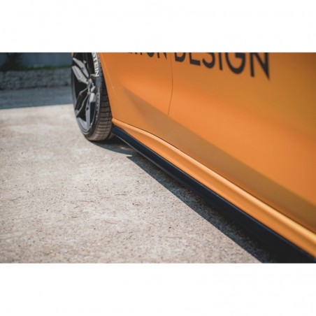 Maxton Side Skirts Diffusers V.5 Ford Focus ST / ST-Line Mk4 Gloss Black, FORD