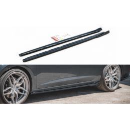 Maxton Side Skirts Diffusers V.4 Seat Leon Cupra / FR Mk3 FL Gloss Black, Leon Mk3 FR