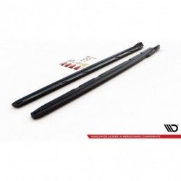 Maxton Side Skirts Diffusers V.4 Seat Leon Cupra / FR Mk3 FL Gloss Black, Leon Mk3 FR