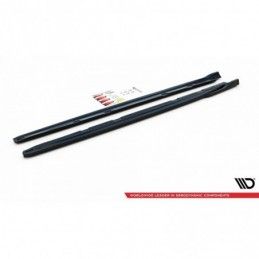 Maxton Side Skirts Diffusers V.4 Seat Leon Cupra / FR Mk3 FL Gloss Black, Leon Mk3 FR