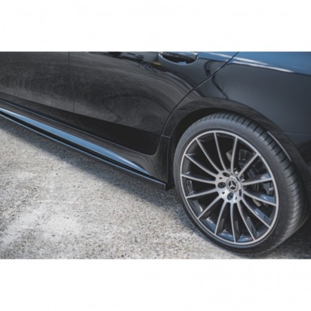 Maxton Side Skirts Diffusers Mercedes-Benz CLS AMG-Line / 53AMG C257 Gloss Black, MERCEDES